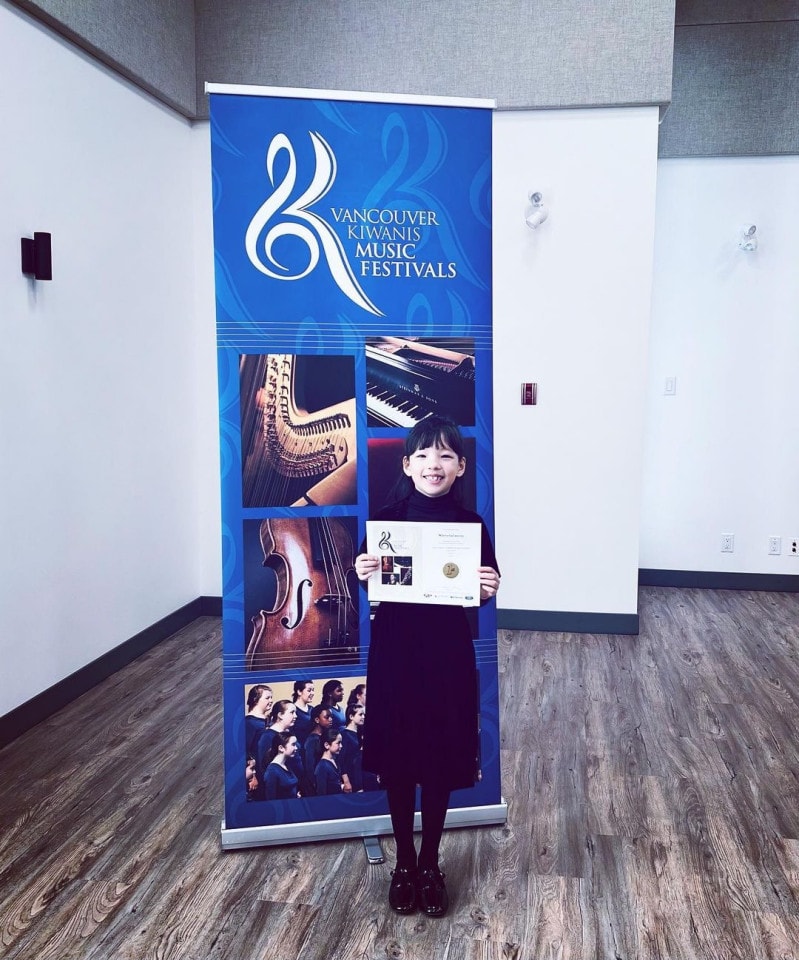 1ST PLACE GOLD WINNER OF THE KIWANIS PIANO COMPETITION, VANCOUVER, 2023